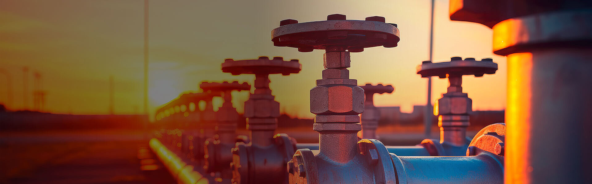 Wasserwerk bei Sonnenuntergang als Sinnbild für kritische Infrastruktur.