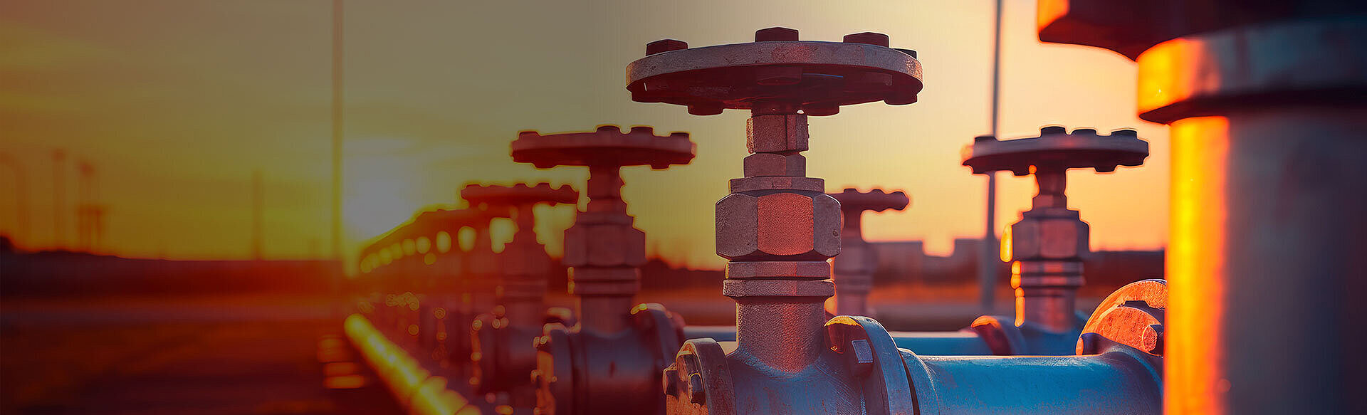 Wasserwerk bei Sonnenuntergang als Sinnbild für kritische Infrastruktur.