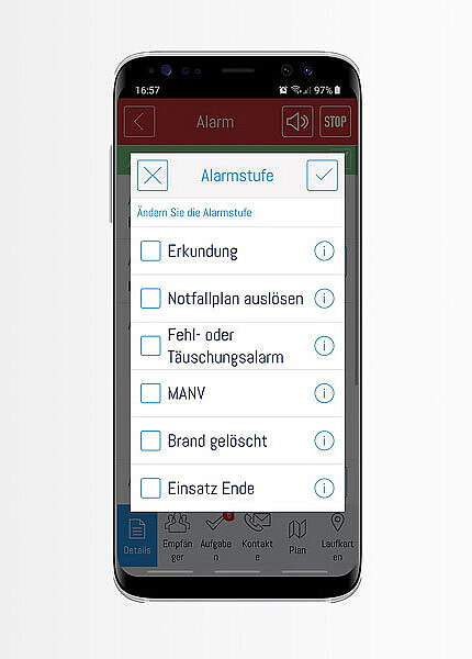 EVALARM-App – Alarminformationen auf dem Smartphone